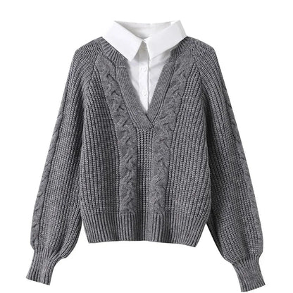 Cable Knit Sweater Pre Layered - Vonnera