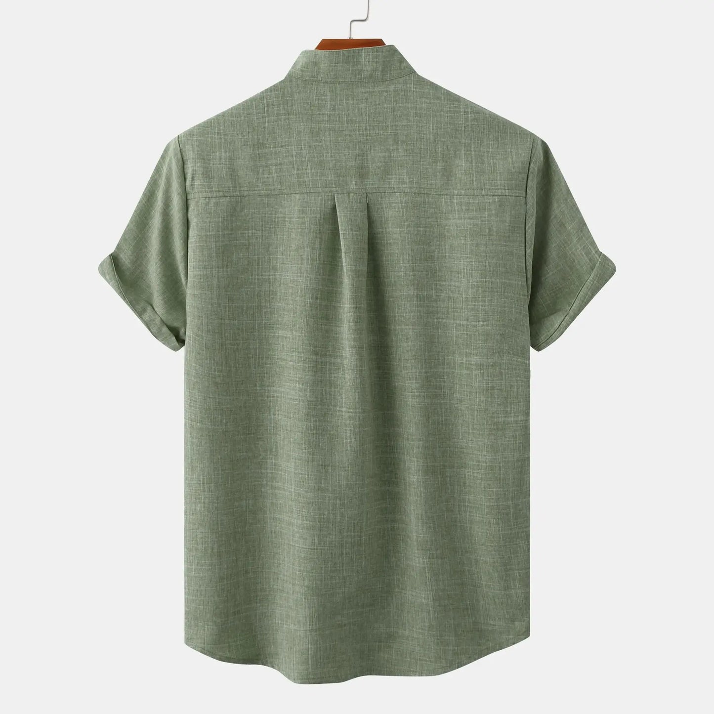 Men's Short Sleeve Button Down Shirt With Chest Pocket