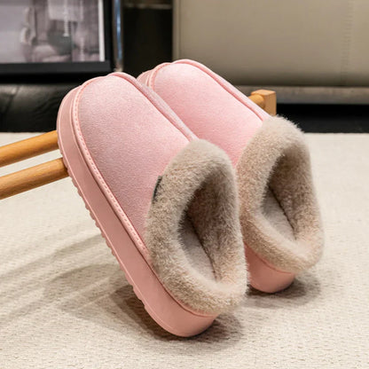 Women's Plush Slippers Warm Lining Non-Slip Sole - Vonnera