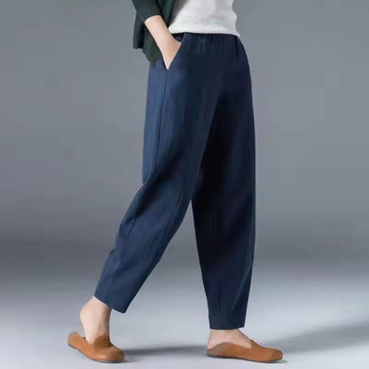 Women's Elastic Waist Summer Trousers - Vonnera