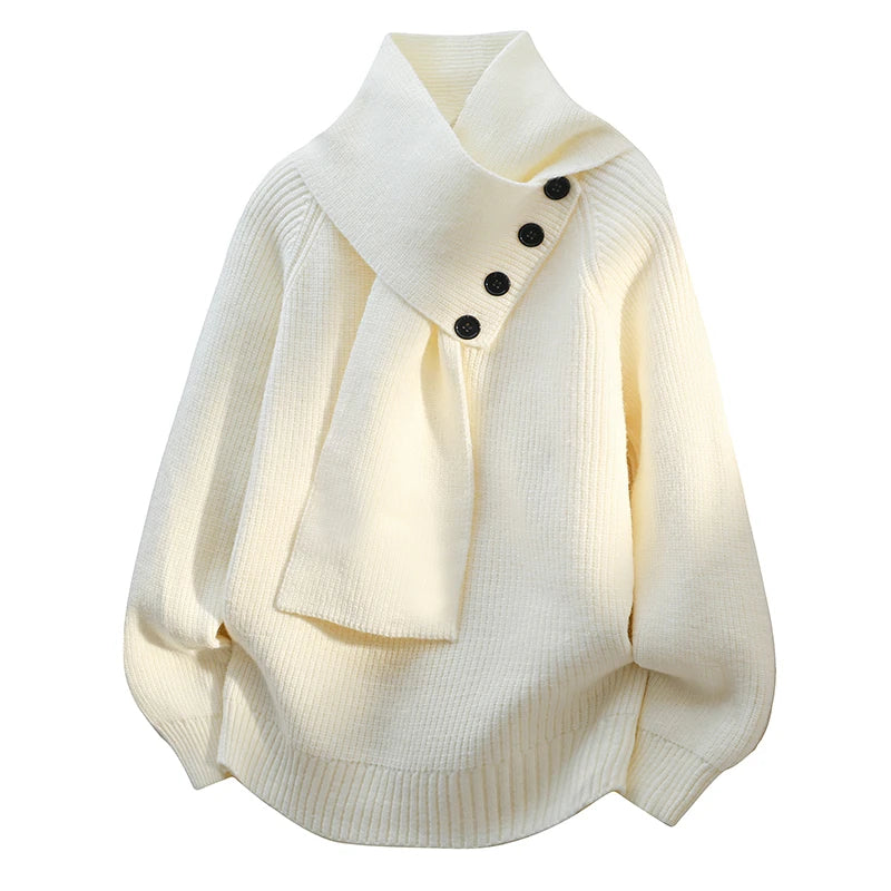 Women's Sweater Scarf Style Neckline - Vonnera