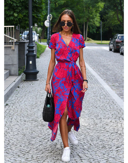 Women's Floral Maxi Dress V-Neckline - Vonnera