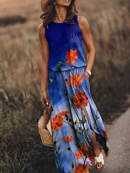 Women's Maxi Dress Graphic Print Summer Dress