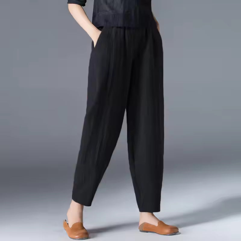 Women's High Waist Tapered Trousers