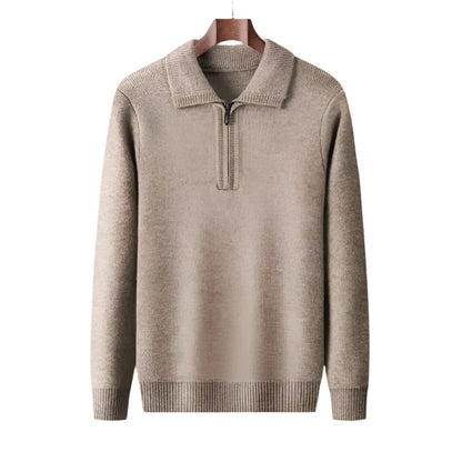 Arven Men's Cashmere Quarter Zip Sweater - Vonnera