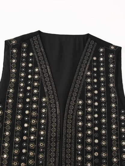 Women's Embellished Boho Vest