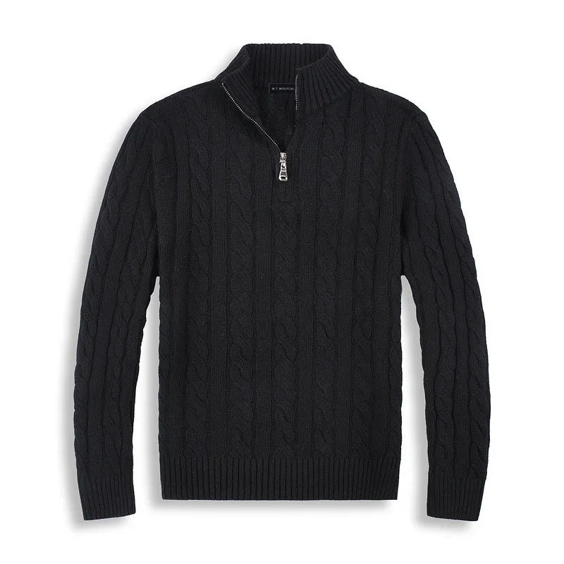 Men's Half Zip Sweater Wool Classic