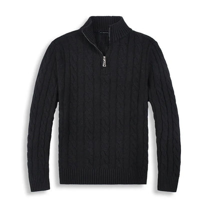 Men's Half Zip Sweater Wool Classic
