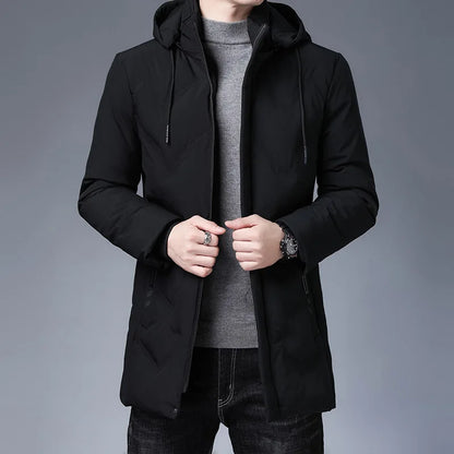 Men's Hooded Parkas Jacket Thick Waterproof Winter Coat - Vonnera