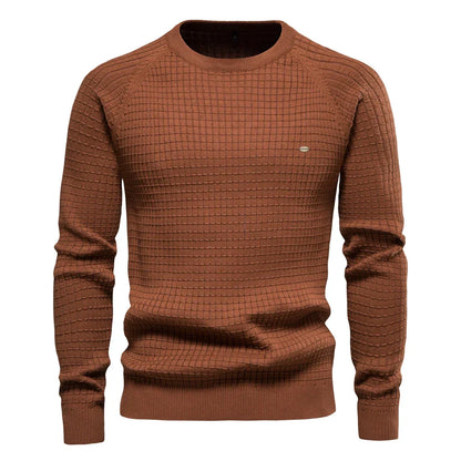Men's Grid Pattern Sweater