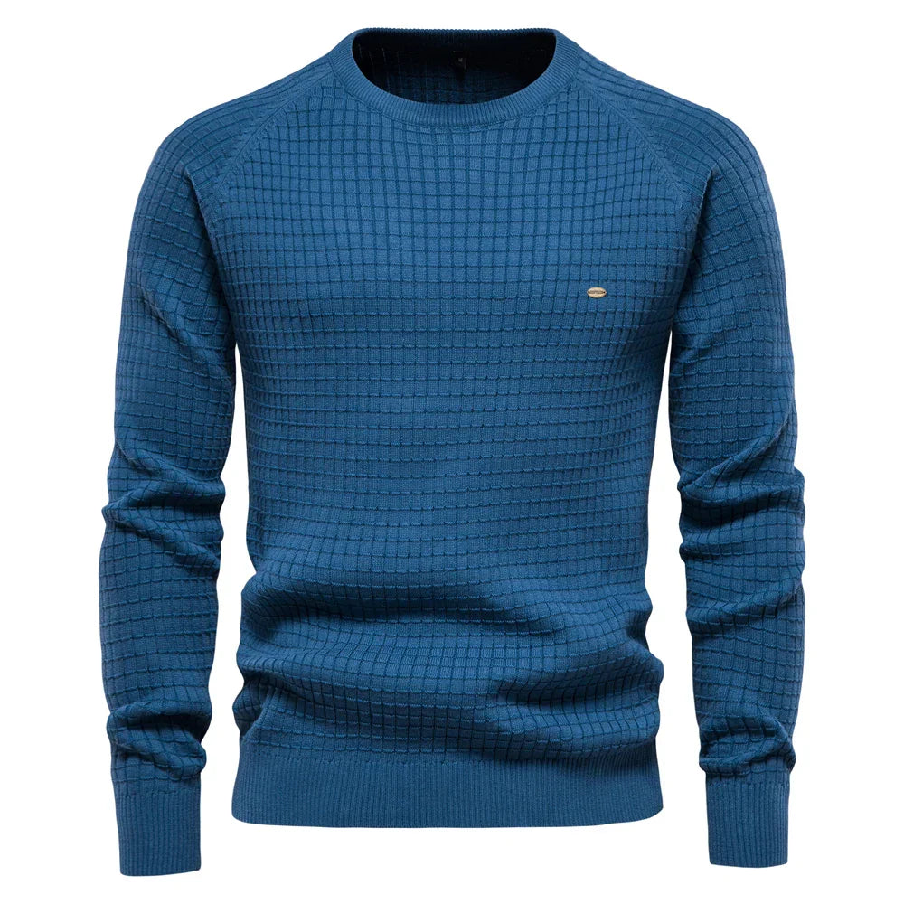 Men's Grid Pattern Sweater - Vonnera