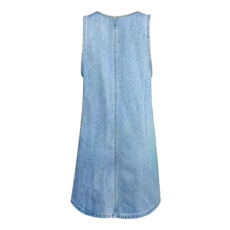 Women's Scoop Neck Dress with Patch Pockets