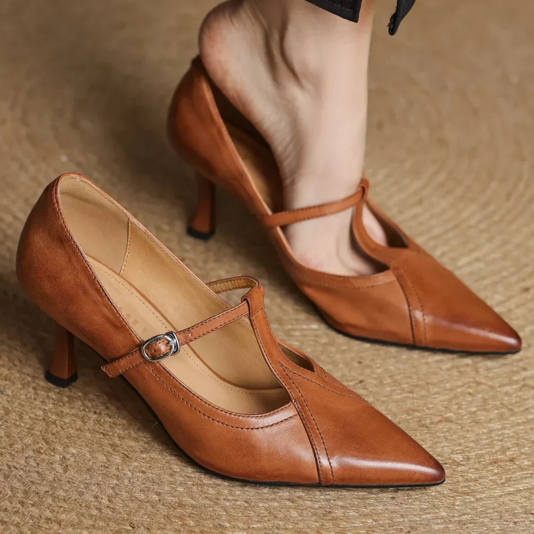 Women's Leather Pumps - Vonnera