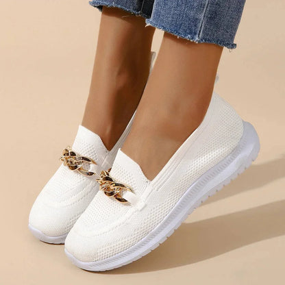 Aurelia Women's Gold Loafers