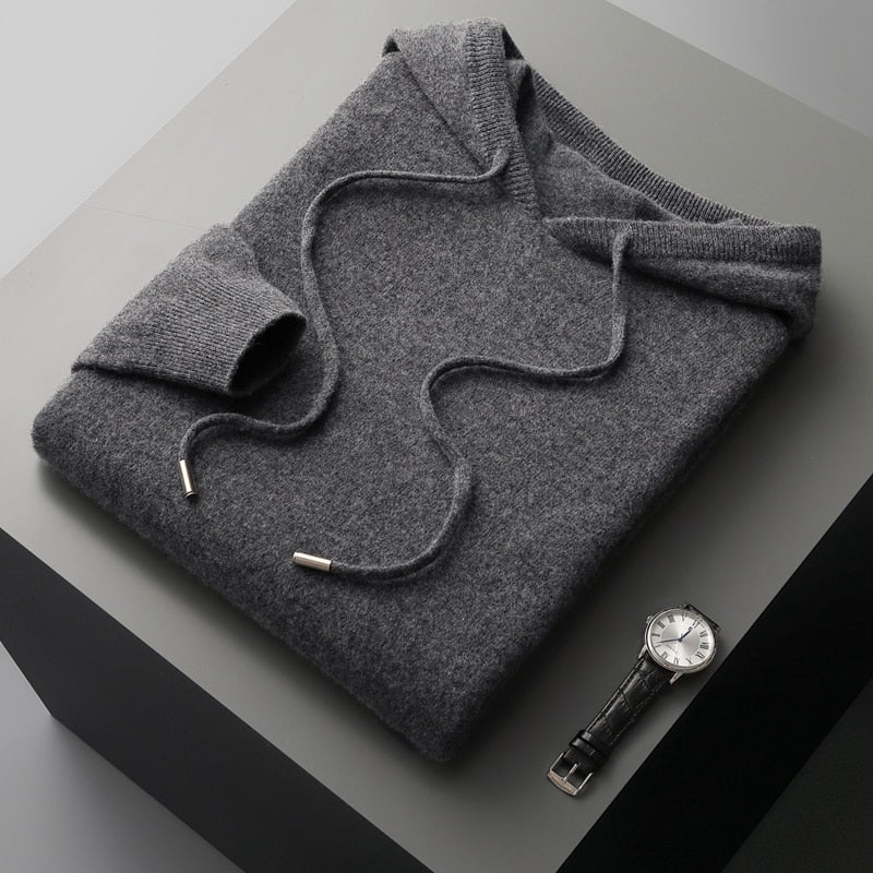 Men's Pullover Hoodie Drawstring Design