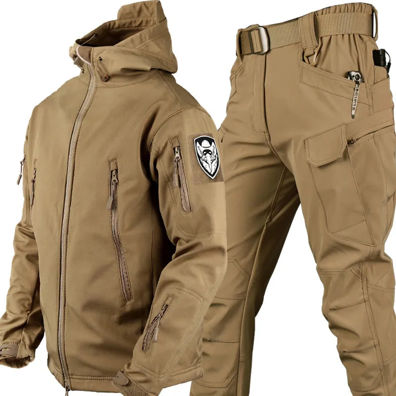 Men's Hooded Jacket Cargo Pant Set
