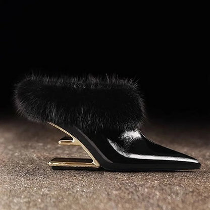Women's Furry High Heels