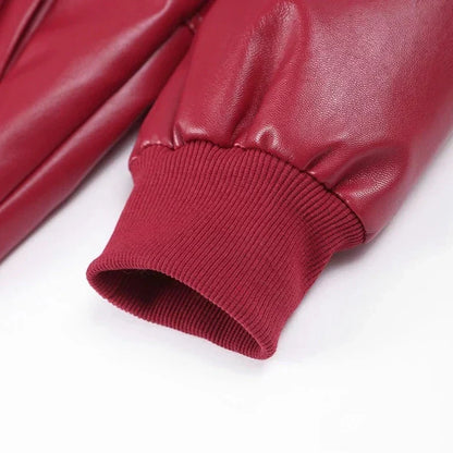 Women's Leather Jacket Durable Brown