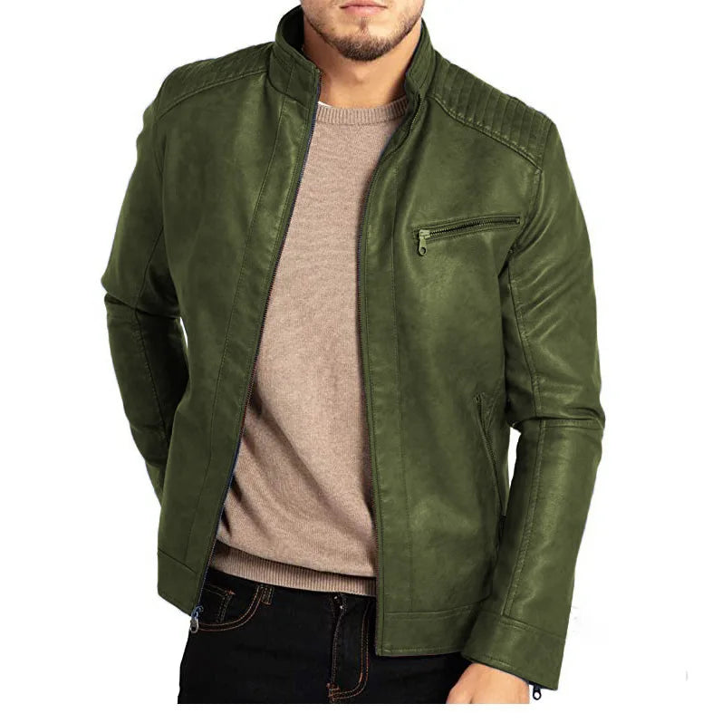 Ferrano Men's Leather Motorcycle Jacket