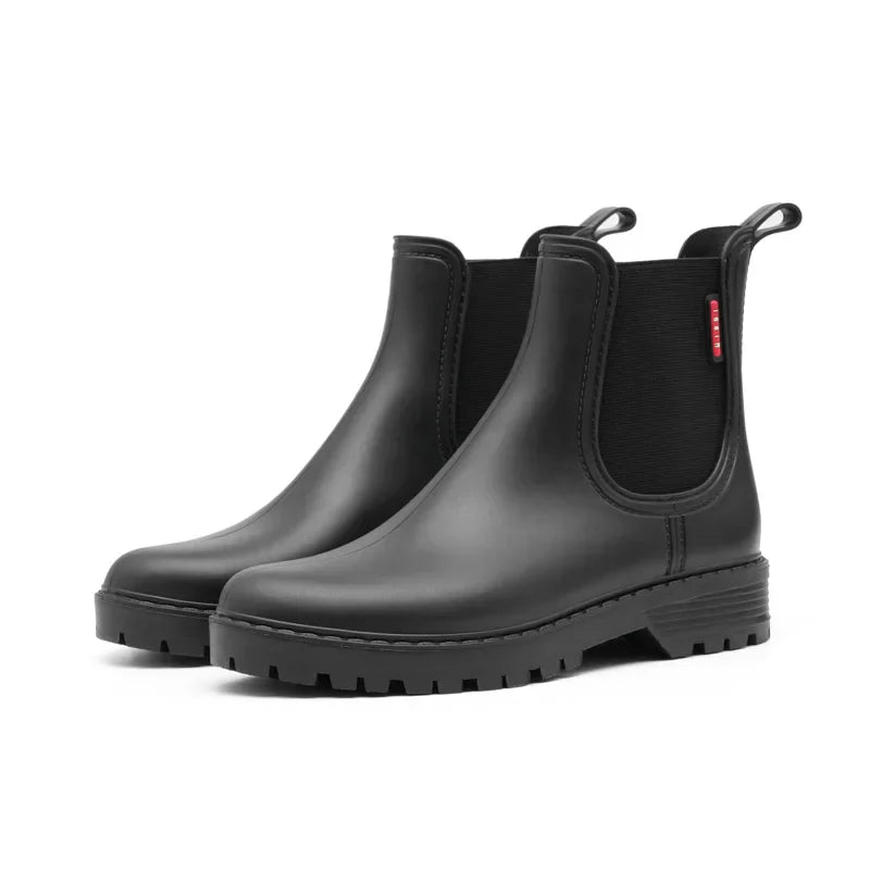 Women's Chelsea Rain Boots Waterproof Rubber Slip-Resistant - Vonnera