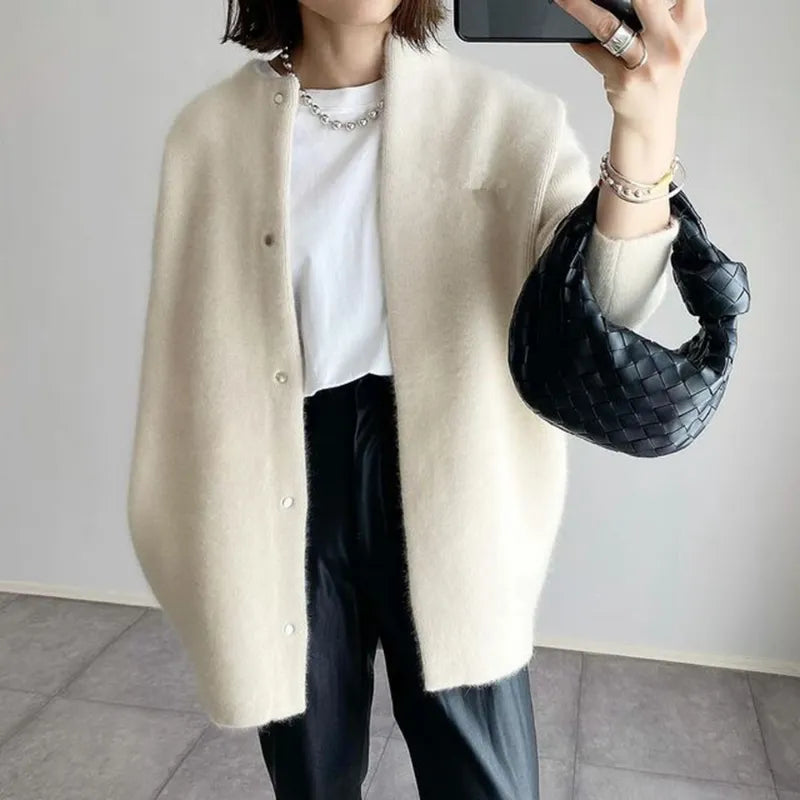 Women's Knitted Cardigan Button Closure - Vonnera