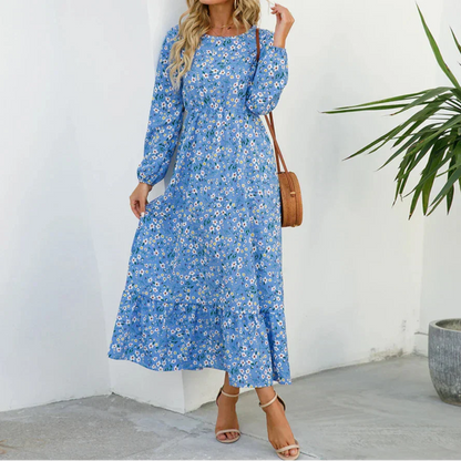 Women's Maxi Floral Long Sleeve Summer Dress