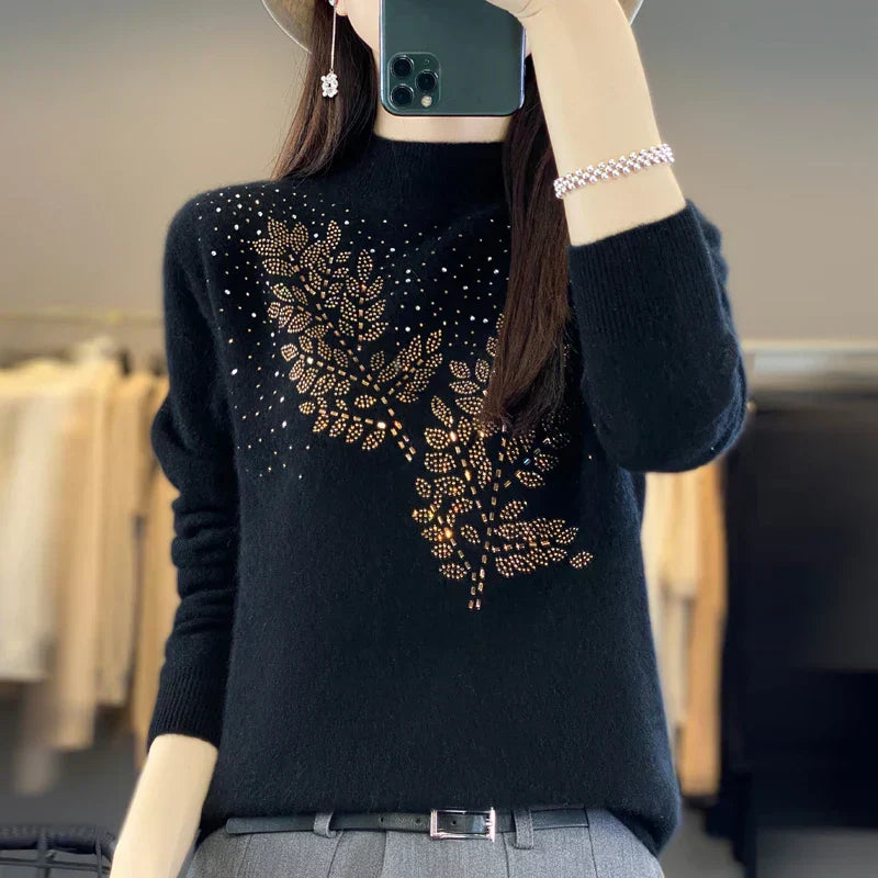 Women's Leaf Embellished Sweater