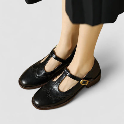 Women's Mary Jane Shoes Buckle Strap Low Heel