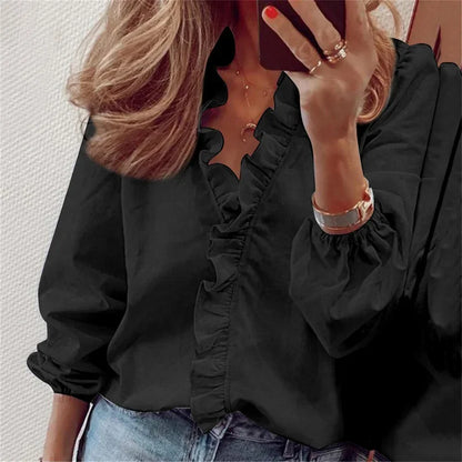 Women's Blouse with Ruffles