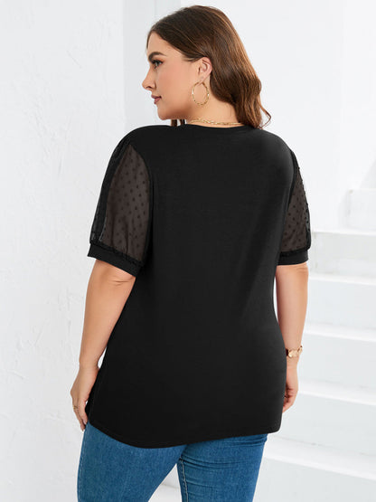 Women's V-Neck Blouse Short Sleeves
