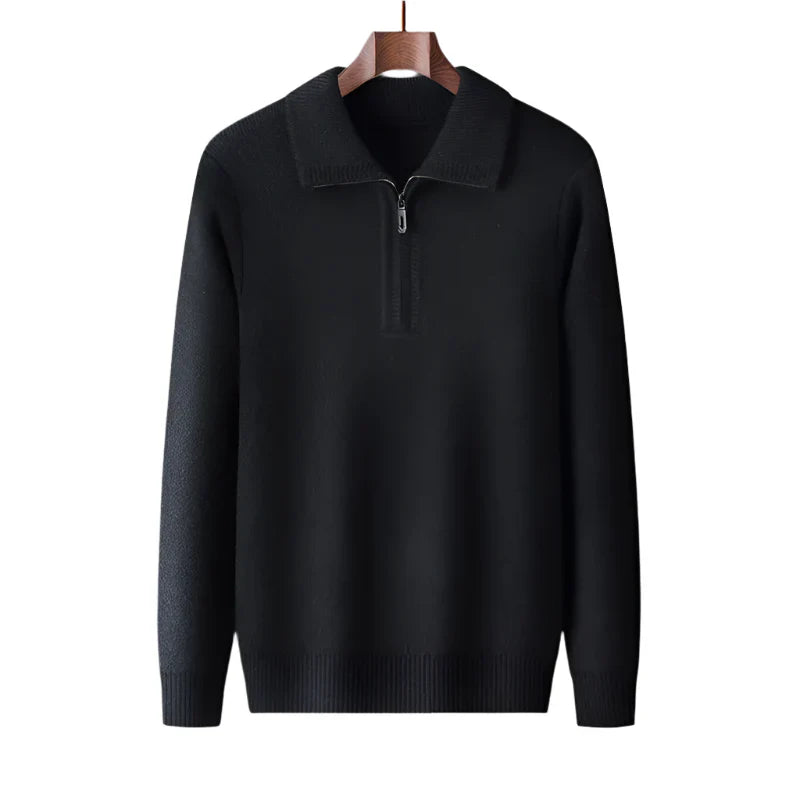 Arven Men's Cashmere Quarter Zip Sweater