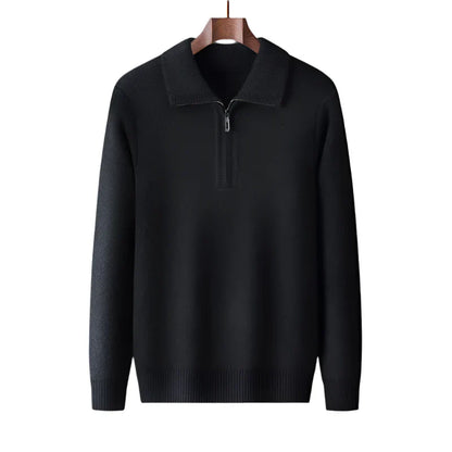 Arven Men's Cashmere Quarter Zip Sweater