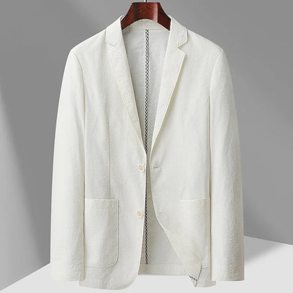 Linen Blazer Marino Meadow - Vonnera
