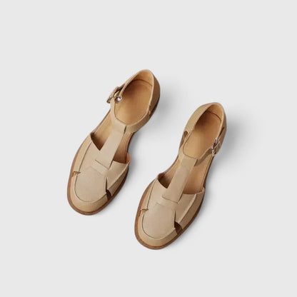 Women's Closed-Toe T-Strap Sandals