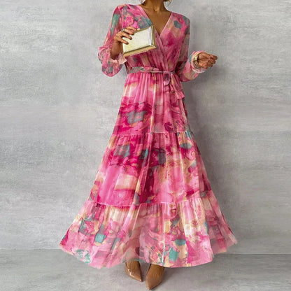 Women's Floral Maxi Wrap Dress
