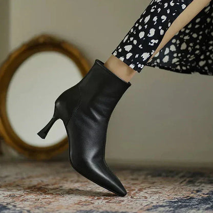 Women's Pointed Toe Ankle Boots Heel Style - Vonnera