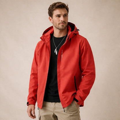 Waterproof Softshell Rain Jacket Windproof Hooded Outdoor Coat