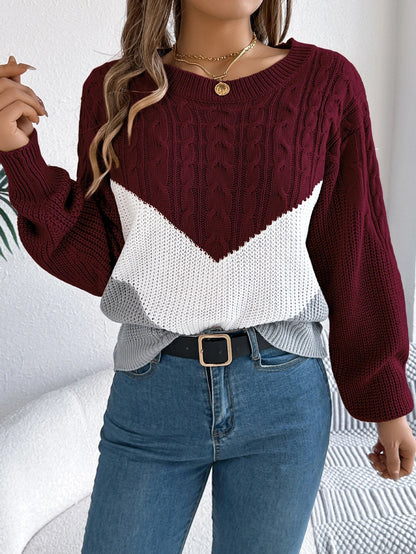 Chevron Stitch Women's Pullover Sweater