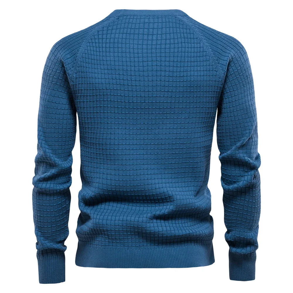 Men's Grid Pattern Sweater