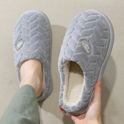 Women's Quilted Slippers Thick Sole Plush Lining