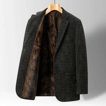 Men's Wool Blazer Midnight Blue - Vonnera