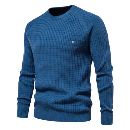 Men's Grid Pattern Sweater