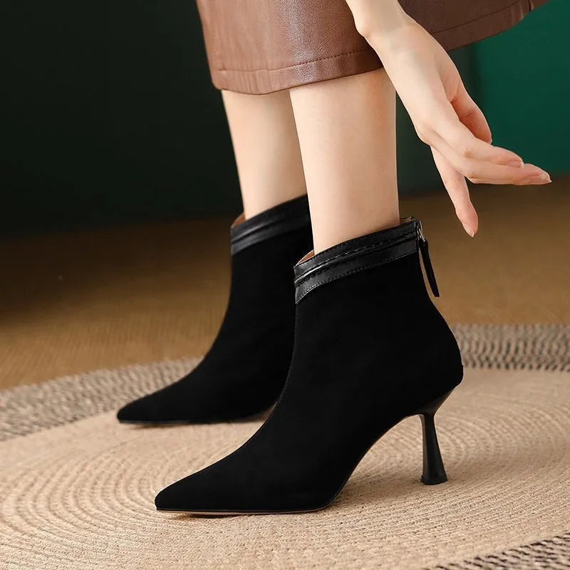 Women's Pointed Toe Ankle Boots Slim Heel - Vonnera
