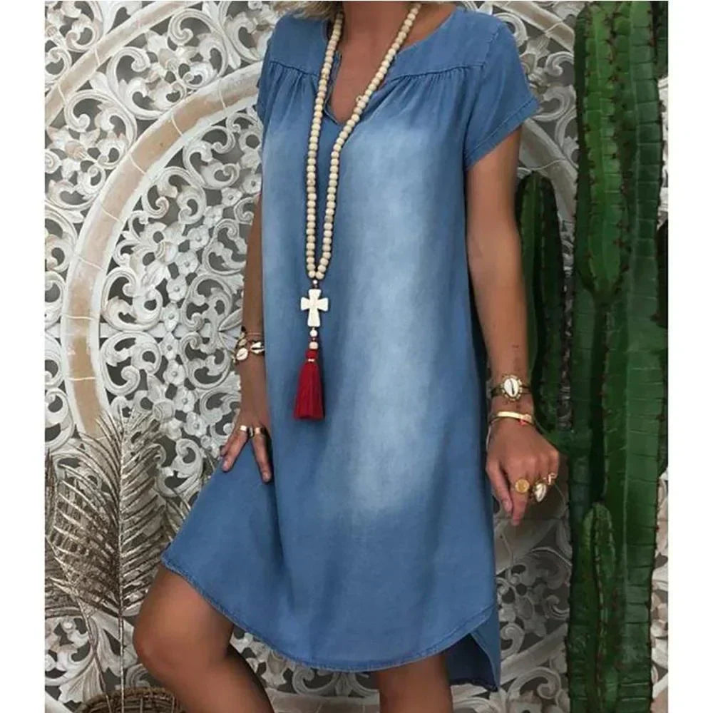 Nicolette | Women's Denim Flowy Dress Summer 2026