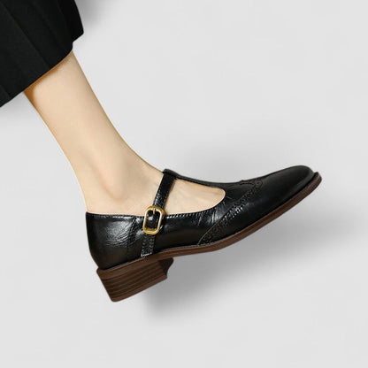 Women's Mary Jane Shoes Buckle Strap Low Heel