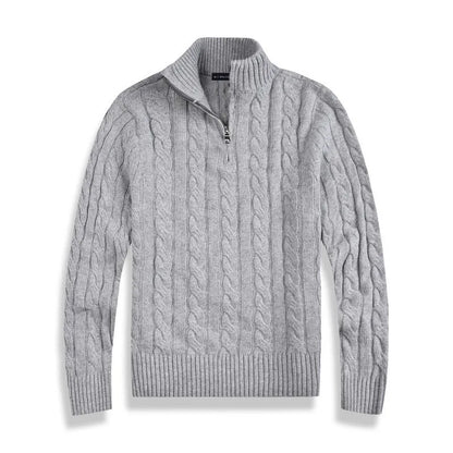 Men's Half Zip Sweater Wool Classic