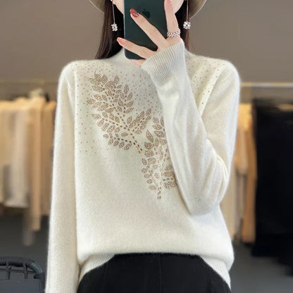Women's Leaf Embellished Sweater