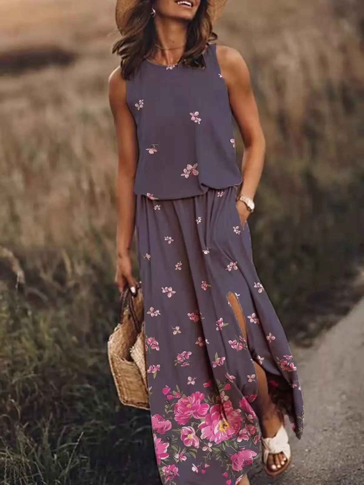 Women's Maxi Dress Graphic Print Summer Dress