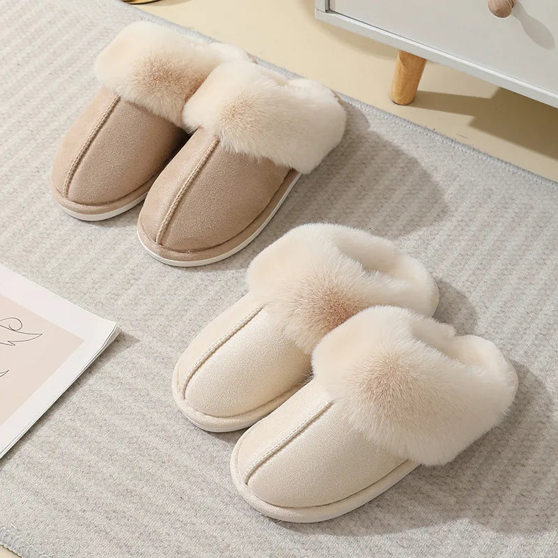 Women's Plush Indoor Slippers Soft Lining Comfort Warmth