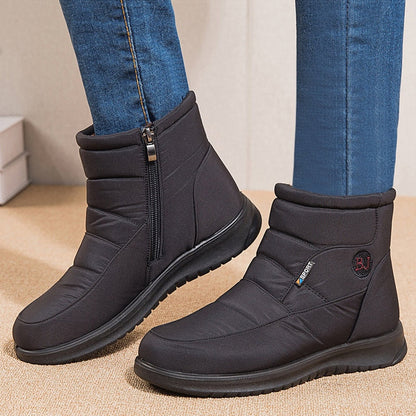 Women's Quilted Ankle Boots Fur Lining Non-Slip Sole